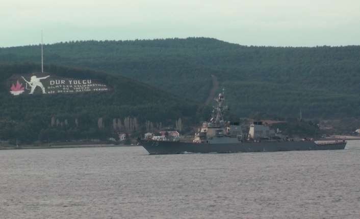 ABD savaş gemisi boğazdan geçti