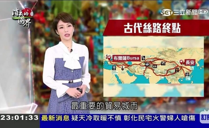 Bursa ipeği Tayvan televizyonunda tanıtıldı