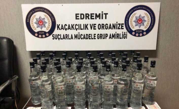 Edremit’te kaçak içki operasyonu
