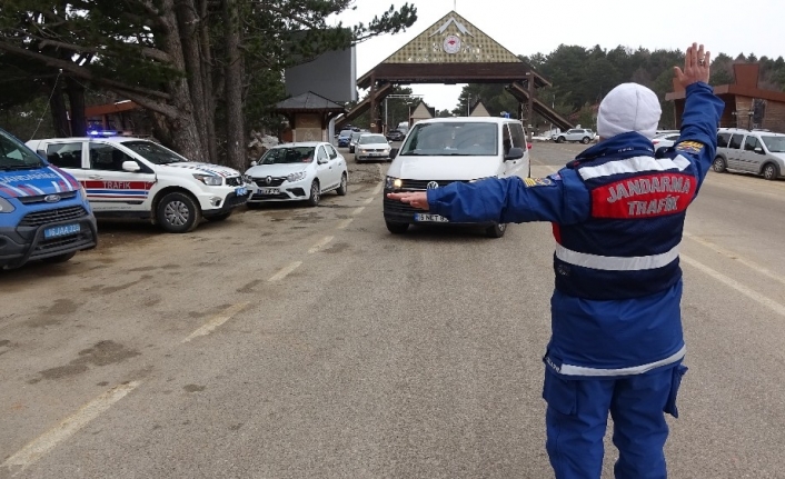 Uludağ yolunda 2,5 kilometrelik trafik