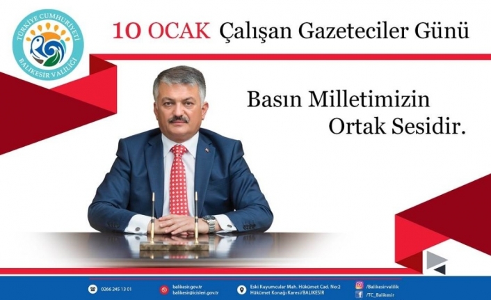 Vali Yazıcı Gazeteciler gününü kutladı