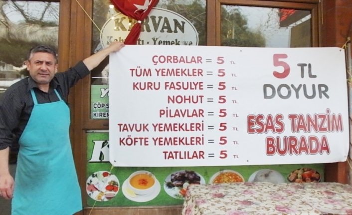 Balıkesirli lokantacı tanzim satış başlattı, bütün yemekler 5 liraya indi