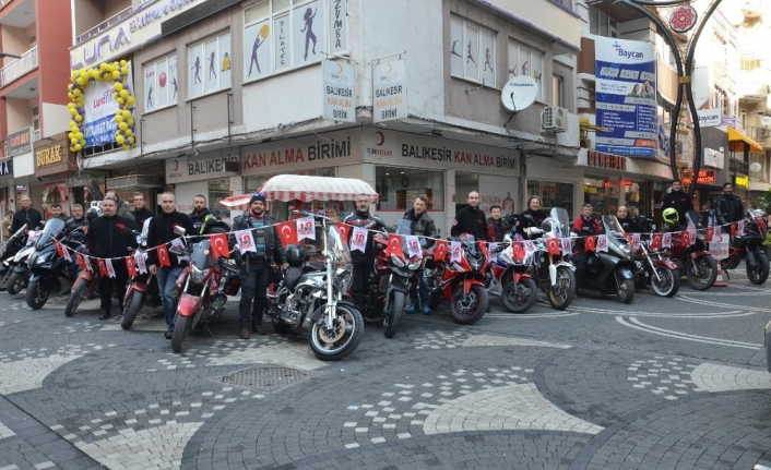 Balıkesirli motosikletlilerden küçük Öykü için kampanya