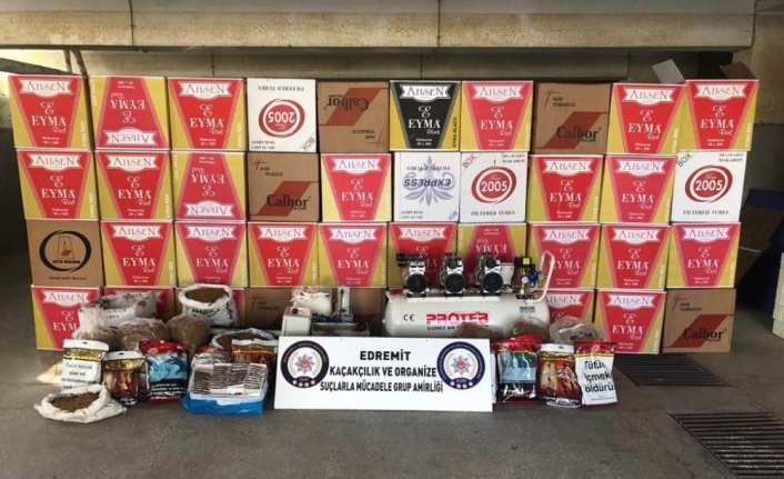 Edremit’te polisten kaçak sigara operasyonu: 1 gözaltı