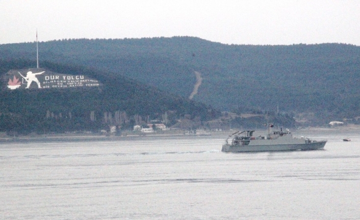 İspanya Mayın Arama Gemisi Çanakkale Boğazından geçti