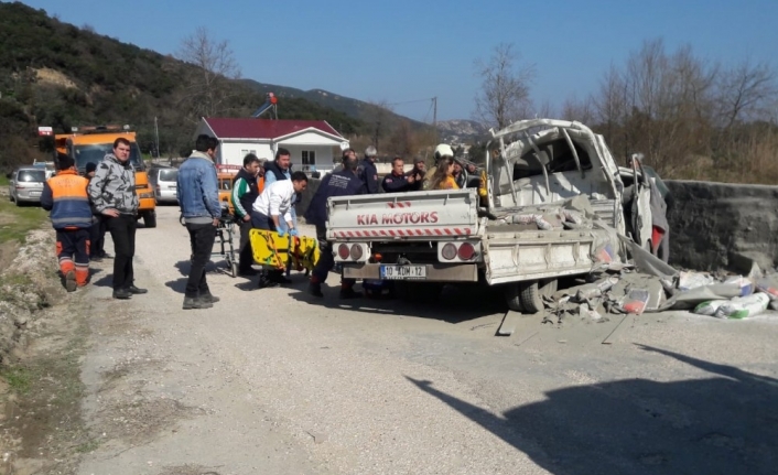 Kamyonet kaza yaptı: 1 yaralı