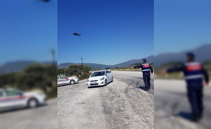 Kurallara uymayan sürücüler helikoptere yakalandı