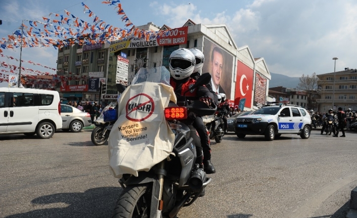 Motorize ekipler kansere dikkat çekti
