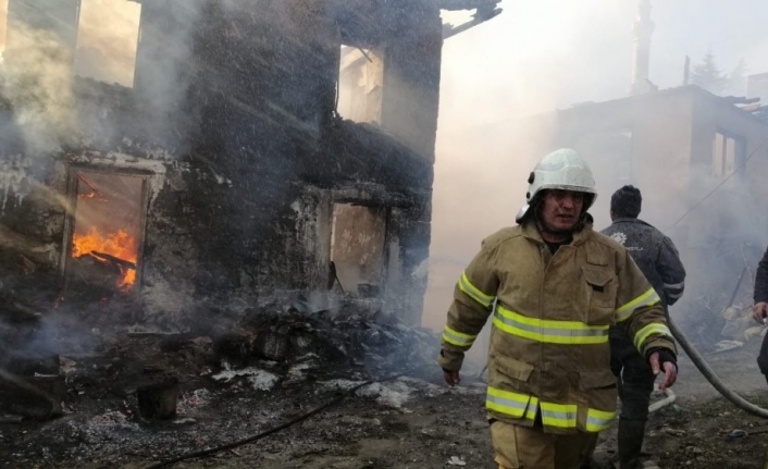 Sındırgı’da iki ev kül oldu