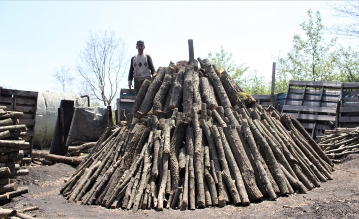 Odunları yakarak tonunu 4 bin 500 liraya satıyorlar