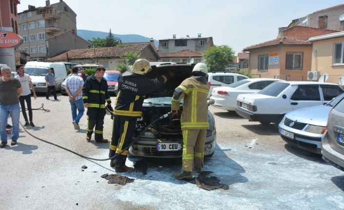 Otomobil alevlere teslim oldu
