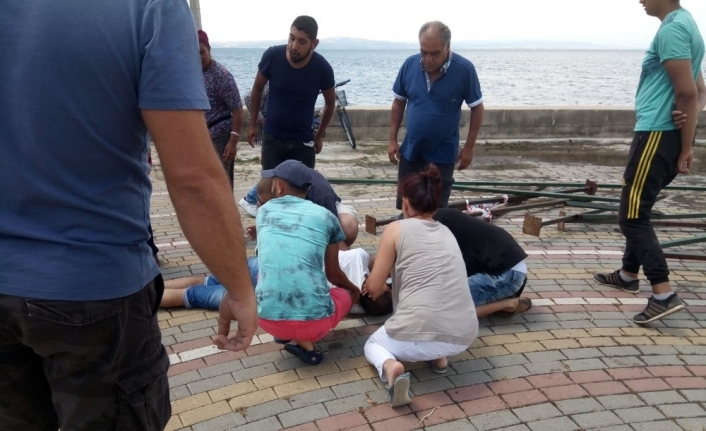 Yağmur sularını temizlerken elektrik akımına kapıldı