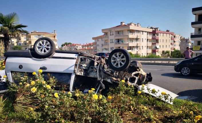 Takla atan otomobilde can pazarı