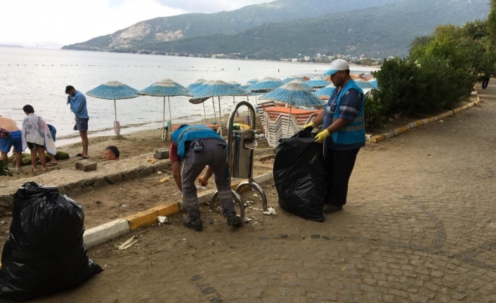 Deniz kıyıları ve yakın alanlar temizlendi