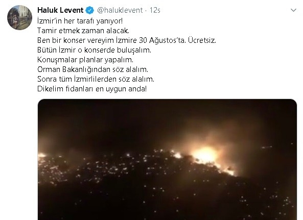 Haluk Levent’in ’ağaç kampanyasına’ Soyer’den destek