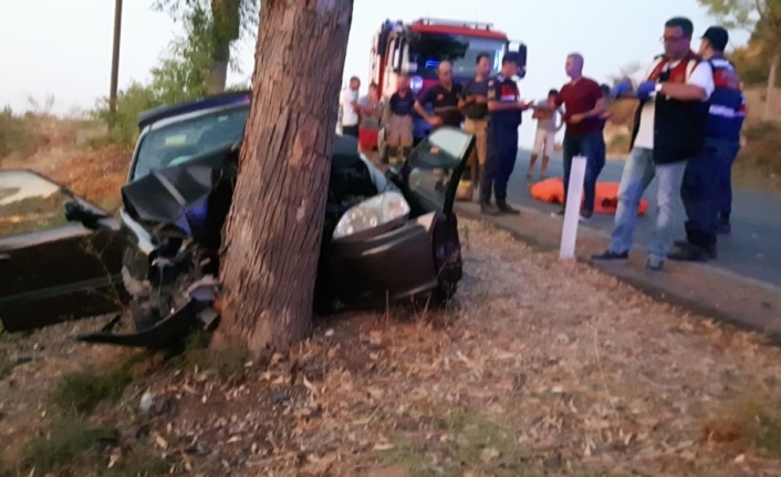 İzmir’de Otomobil ağaca çarptı: 3 ölü, 1 yaralı