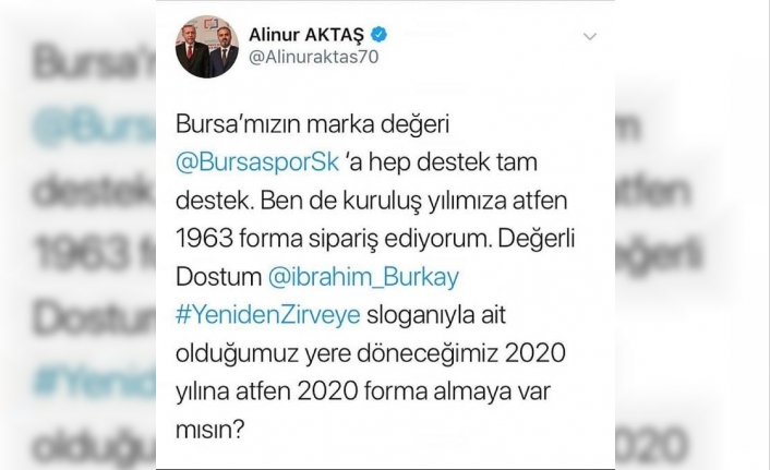 Aktaş ve Burkay’dan Bursaspor’a forma desteği