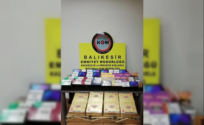 Balıkesir polisinden kaçak sigara operasyonu