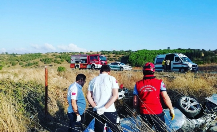 Balıkesir’de trafik kazasında 1 kişi ölü 3 kişi yaralandı