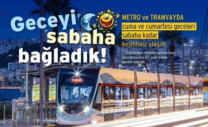 Metro ve tramvayda "cumadan pazara" kesintisiz sefer dönemi