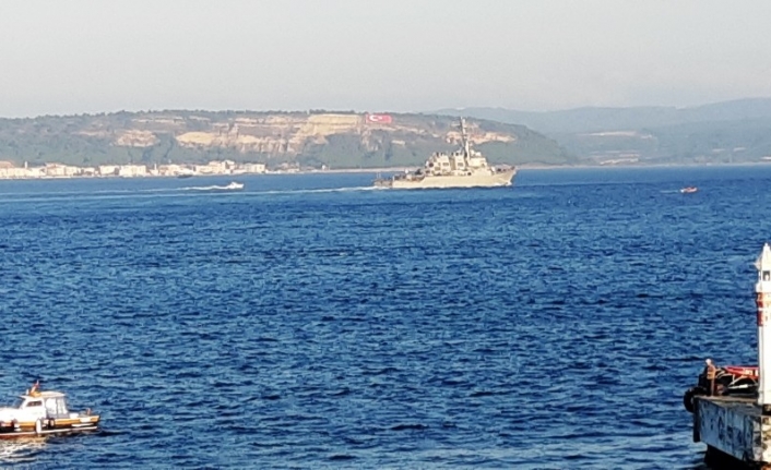 ABD savaş gemisi ’USS Porter’, Çanakkale Boğazı’ndan geçti