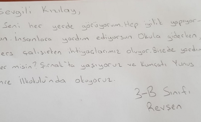 Minik öğrenci Şırnak’tan mektup yazdı, İzmir’den yardım eli ulaştı