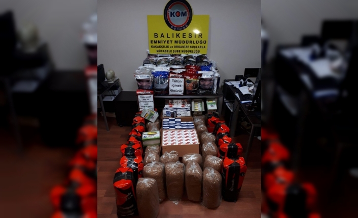 Balıkesir’de polis 197 kilo kaçak tütün yakaladı