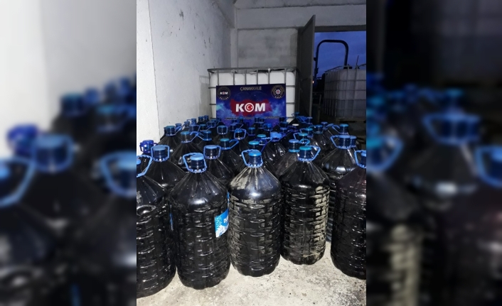 Çanakkale’de 4 bin 100 litre kaçak şarap ele geçirildi