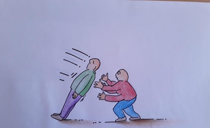 Edremitli öğrenci karikatür dalında birinci oldu