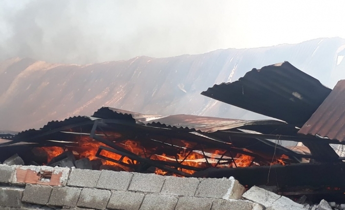 İzmir’de ahşap sandalye fabrikasında yangın