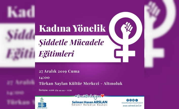 Kadına yönelik şiddetle mücadele için eğitim