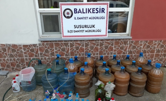 Susurluk’ta yılbaşı öncesi sahte içki operasyonu