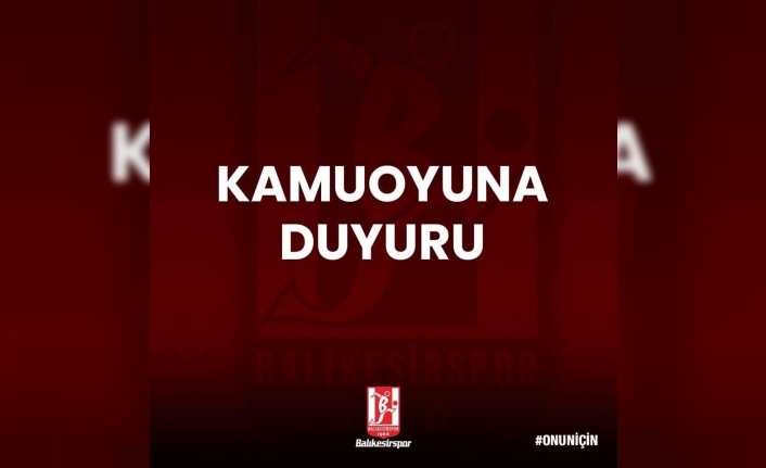 Balıkesirspor’da şok gelişme