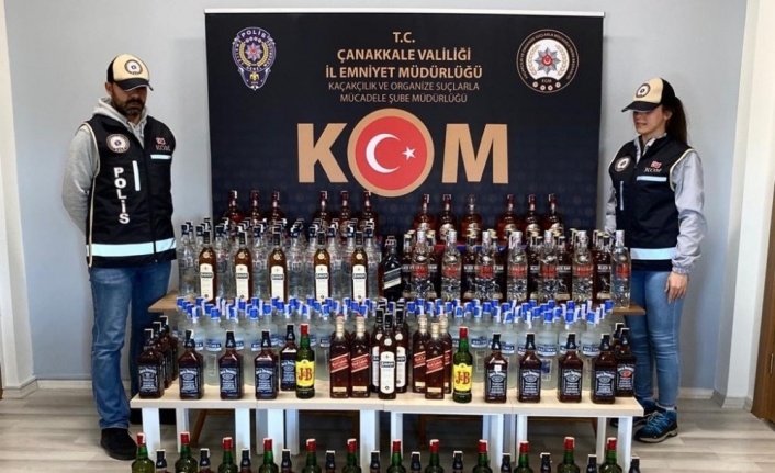 Çanakkale’de kaçak içki operasyonu