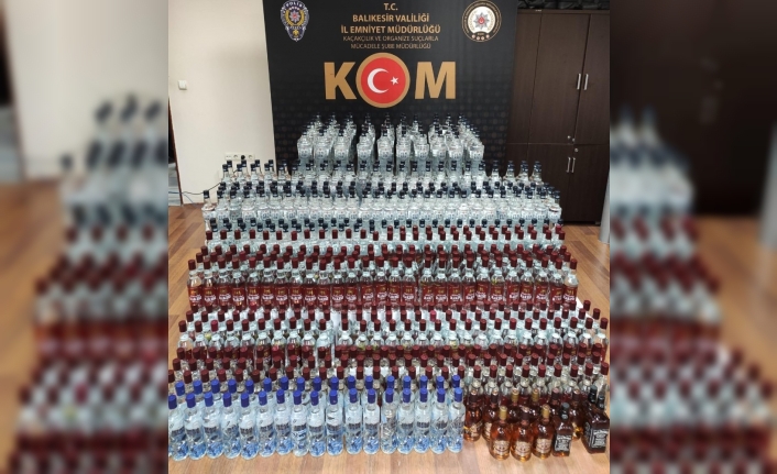 Balıkesir’de kaçak içki operasyonu