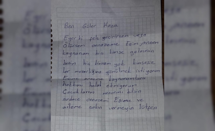 "Beni kimsesizler mezarlığına gömün" yazıp intihar etti