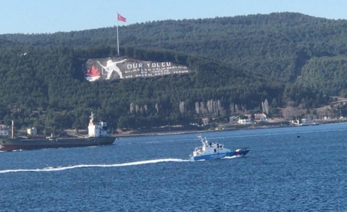 Bulgar sahil güvenlik botu Çanakkale Boğazı’ndan geçti
