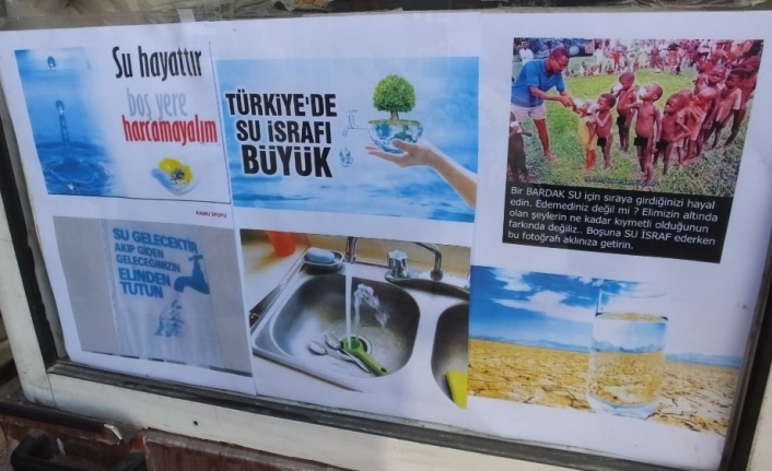 Burhaniyeli simitçi su israfına dikkat çekti
