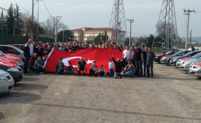 Bursa’da şehitlere saygı konvoyu