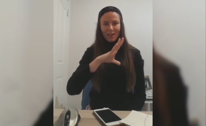 Bursalı gazeteciden işaret diliyle ’Evde kal’ videosu