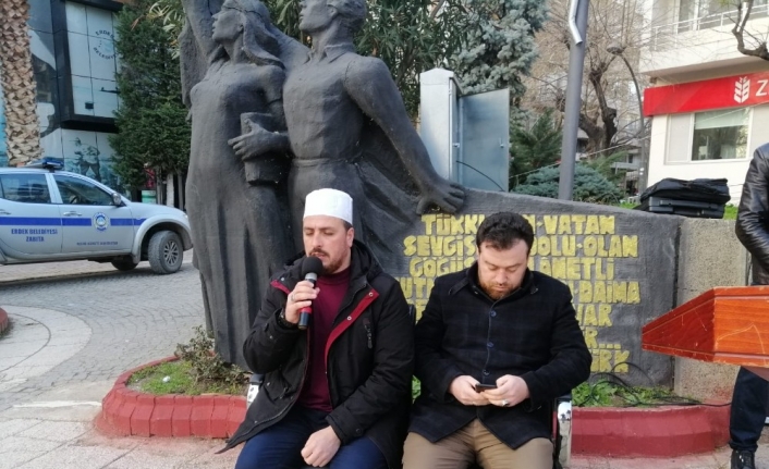Erdek’te İdlib için anma