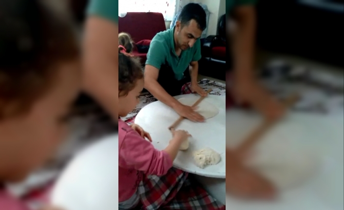 Evde kalan babaların görüntüleri gülümsetti