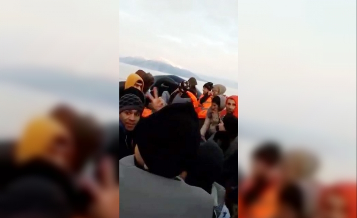Göçmenlerin Kuzey Ege’deki umuda yolculukları amatör kamera tarafından görüntülendi