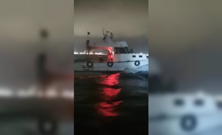 Bursa Gemlik’te trol teknesi yakalandı