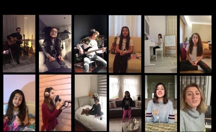 Bursalı öğrencilerden ’Evde Kal’ klibi