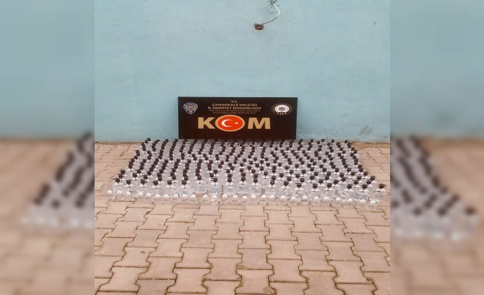 Çanakkale’de 339 adet sahte dezenfektan ele geçirildi