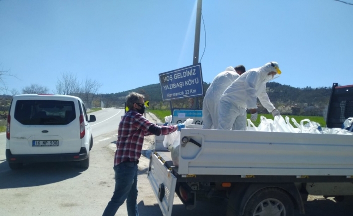 Karantinadaki mahalleye Büyükşehir desteği