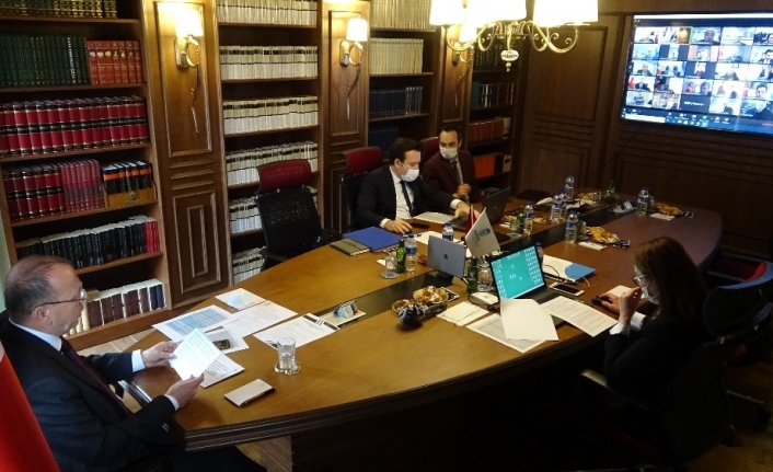 Oda ve borsa başkanları video konferansla bir araya geldi