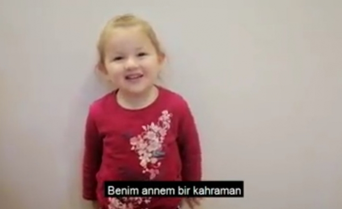 Sağlık çalışanlarının çocuklarından anlamlı video