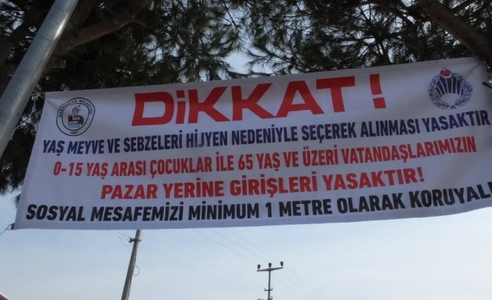 Sebze pazarlarında koronavirüse dezenfektanlı önlem